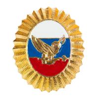 Кокарда Сова охрана золотая 2