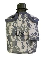 Фляжка с котелком (расцветка серый пиксель) с котелком