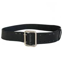 Ремень офицерский кожаный черный стальная бляха