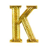 Эмблема петличная буква К золотая