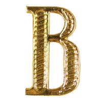 Эмблема петличная буква В золотая