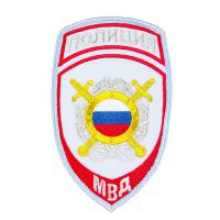 Шеврон полиция вышитые на голубую рубашку