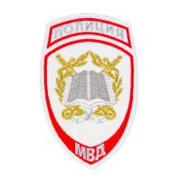 Шеврон полиция вышитые "учебное" на белую рубашку