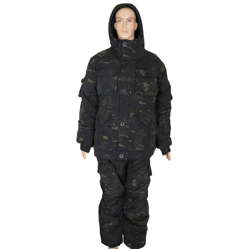 Костюм зимний, цвет "черный мультикам"