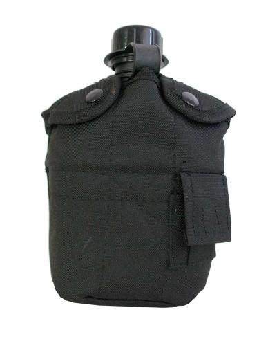 Фляжка с котелком (черная) с котелком