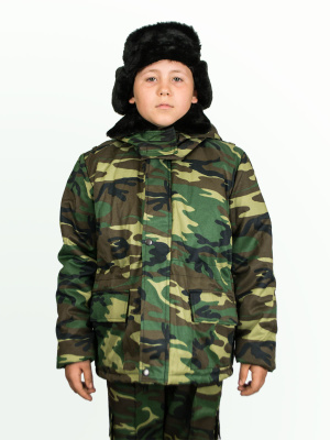 Бушлат зимний кадетский со съемным воротником 