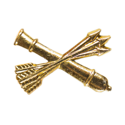 Эмблема петличная ПВО золотая