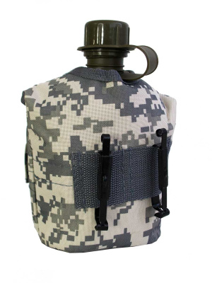 Фляжка с котелком (расцветка серый пиксель) с котелком