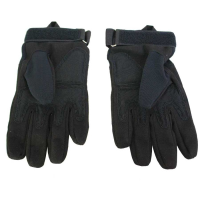 Перчатки тактические черные с пальцами