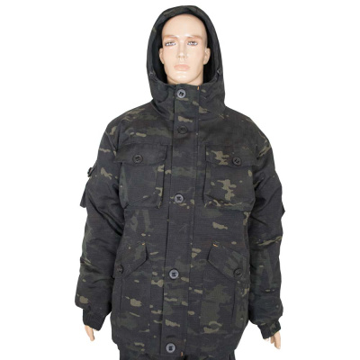 Костюм зимний, цвет "черный мультикам"