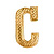 Эмблема петличная буква С золотая