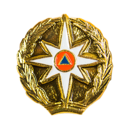 Эмблема петличная МЧС золотая