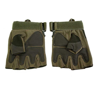 Перчатки тактические олива без пальцев