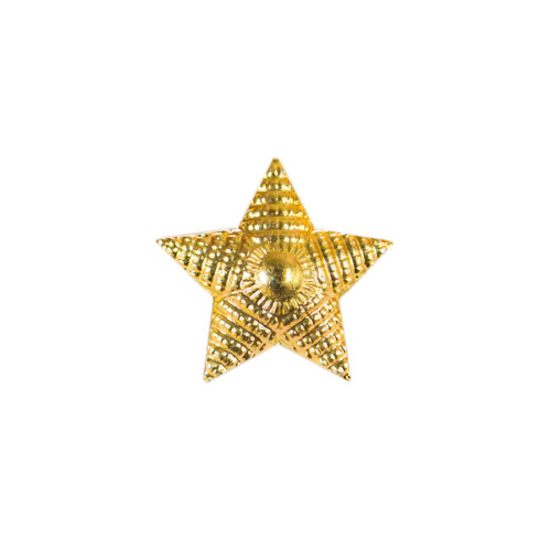 Звезда 20мм рифленая золотая