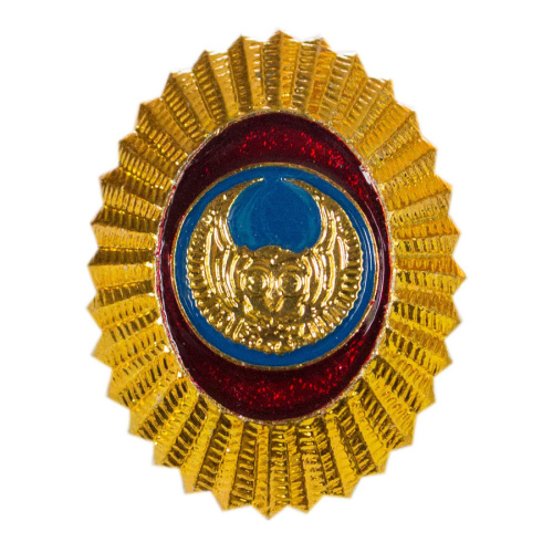 Кокарда Сова охрана золотая