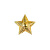 Звезда 20мм рифленая золотая