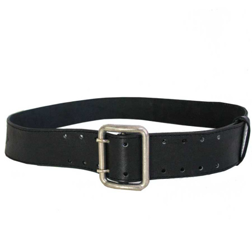 Ремень офицерский кожаный черный стальная бляха